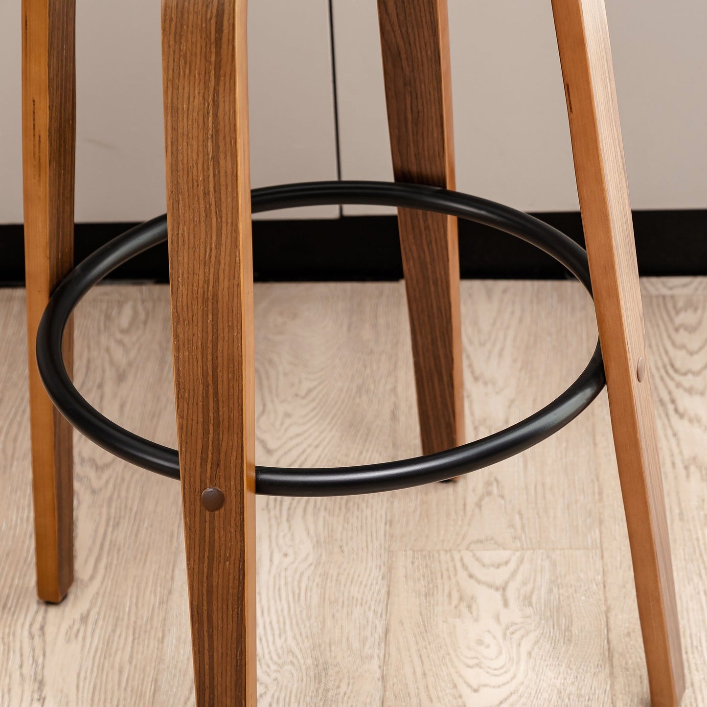 Glitzhome Set of 2 or 4 Modern Counter & Bar Height Wooden Swivel Bar Stools