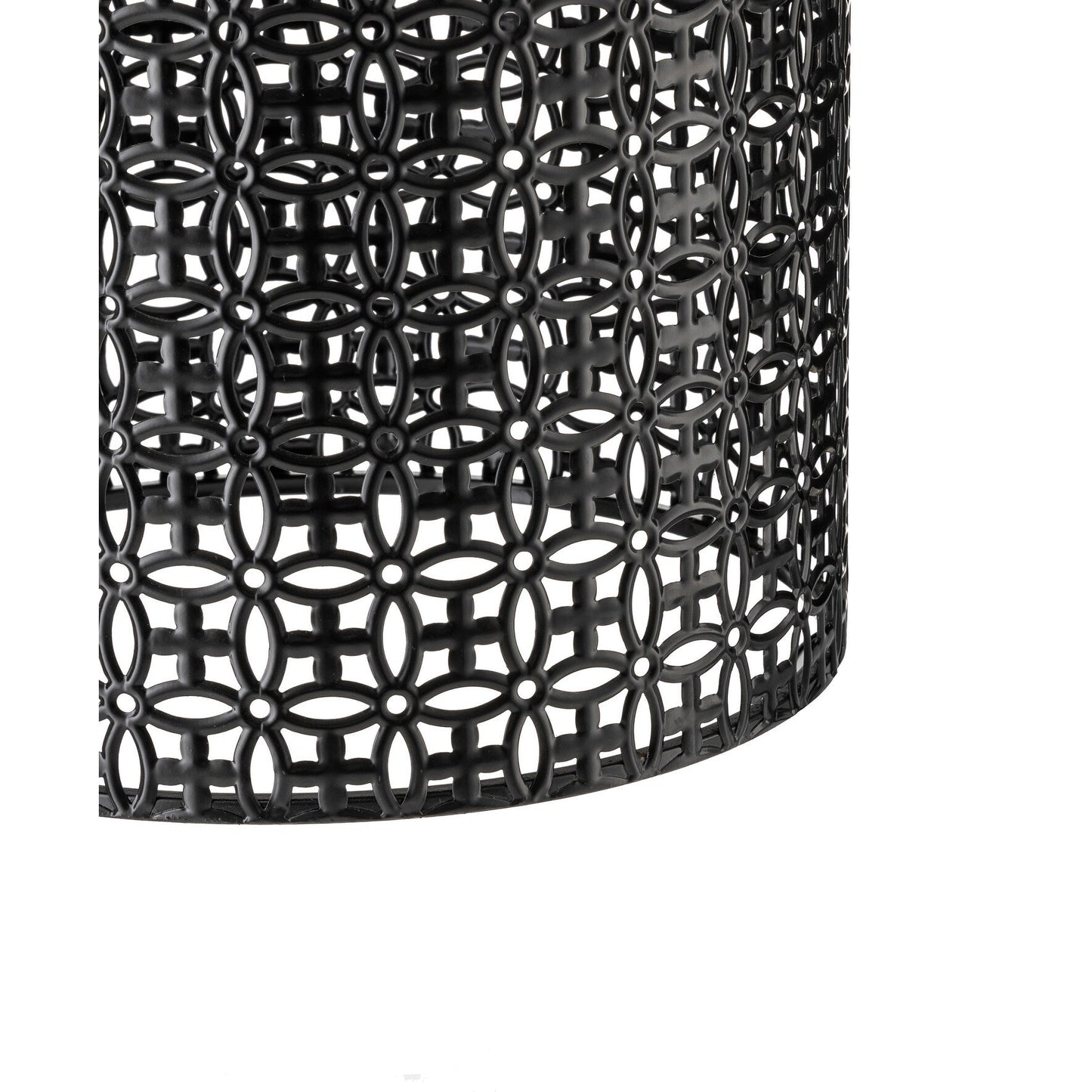 Glitzhome Set of 2 19.25H & 16.5H Multi-functional Metal Outdoor Table Garden Stool