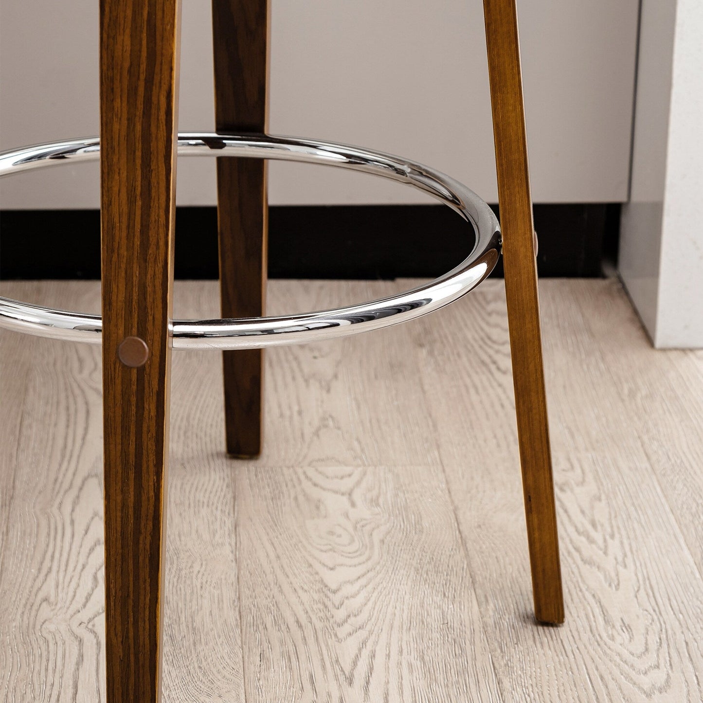 Glitzhome Set of 2 or 4 Modern Counter & Bar Height Wooden Swivel Bar Stools