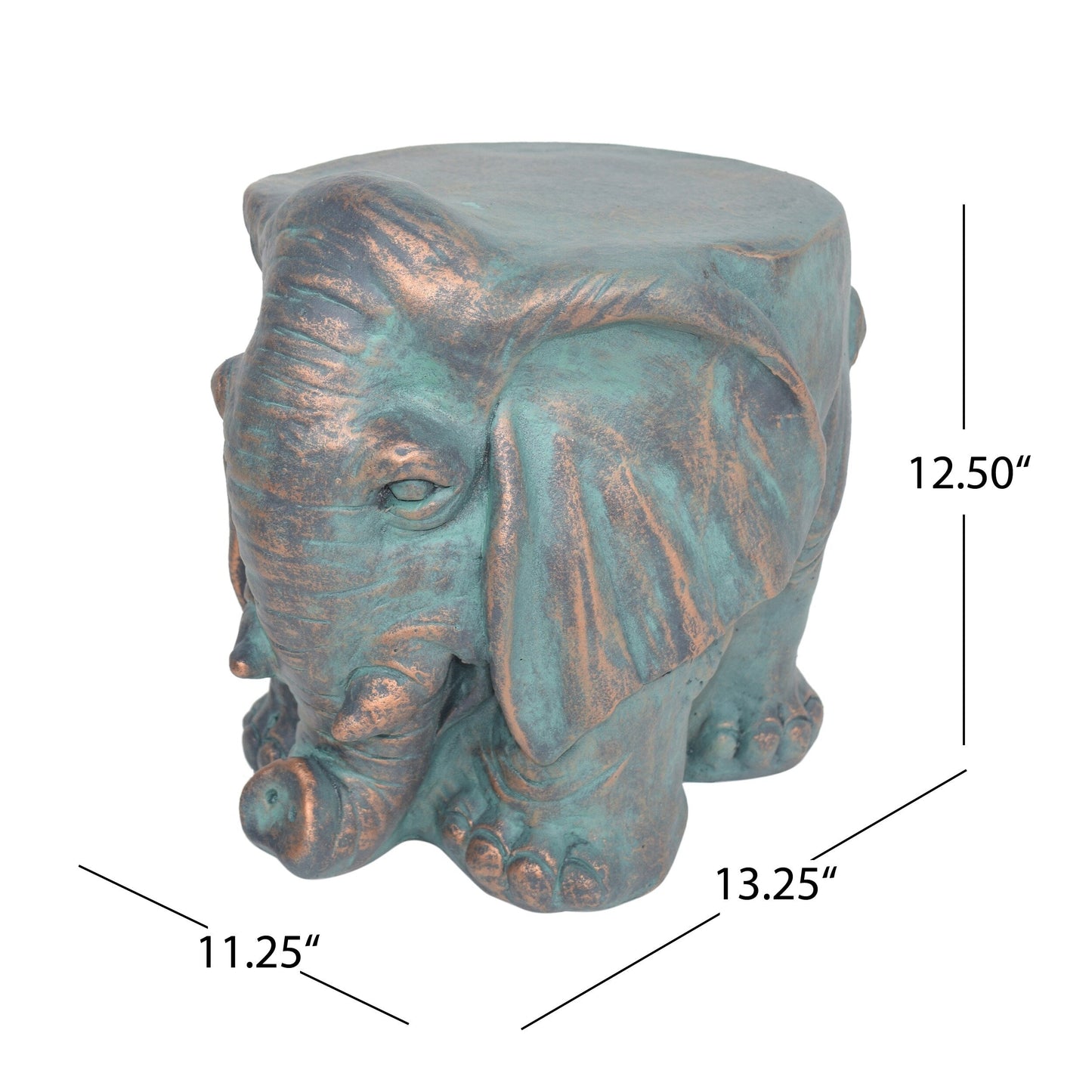 Godwin Light weight Concrete Elephant Garden Stool by Christopher Knight Home