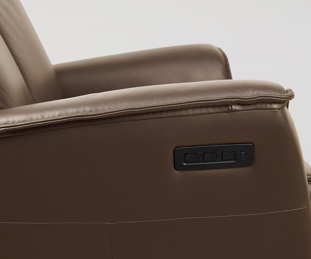 Fauteuil inclinable électrique en cuir Balder