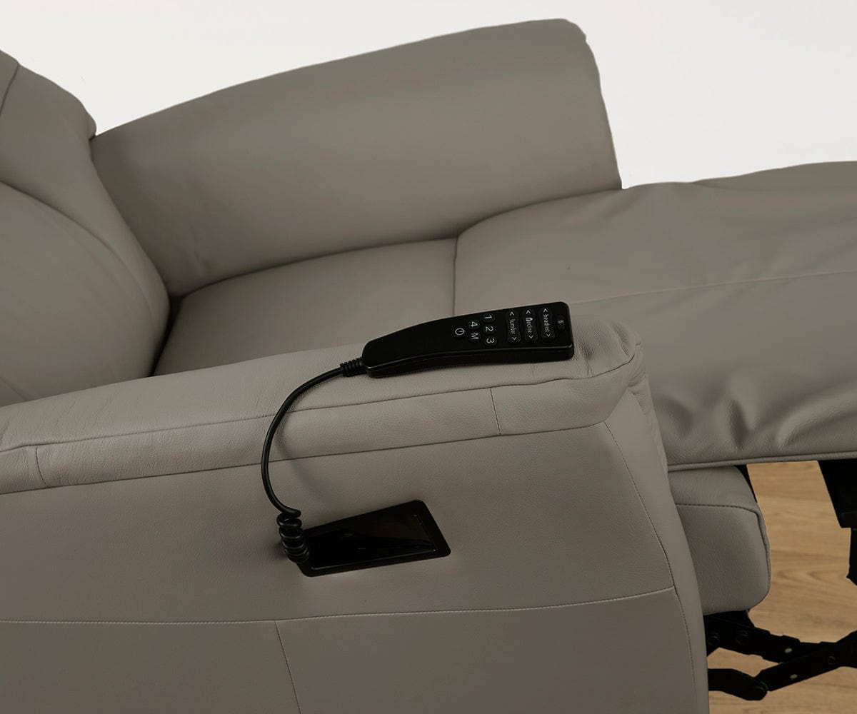 Fauteuil inclinable électrique en cuir Espen Zero Gravity