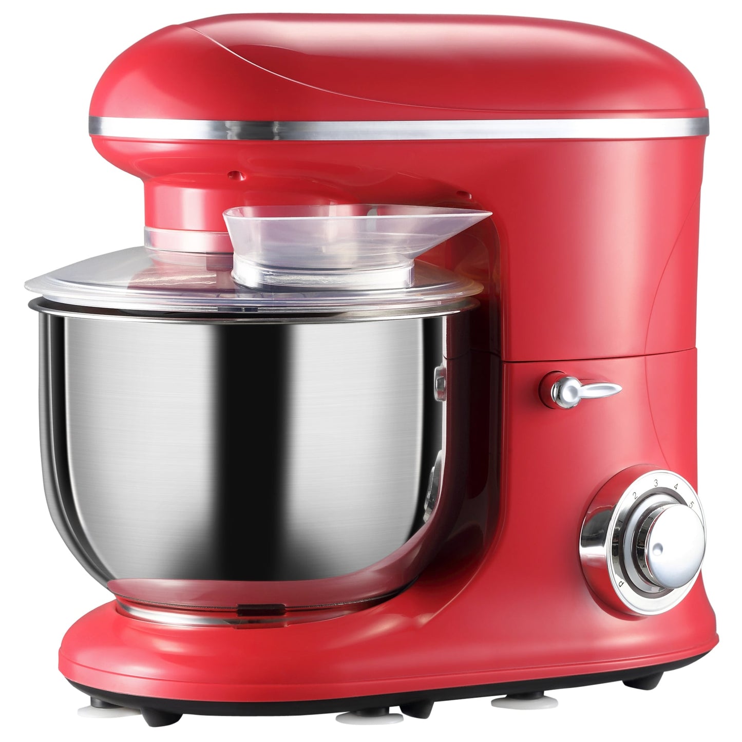 HOMCOM Stand Mixer with Splash Guard, Electric Hand Mixer Set with 6 qt. Large Mixing Bowl - 14.5 x 9 x 14.5