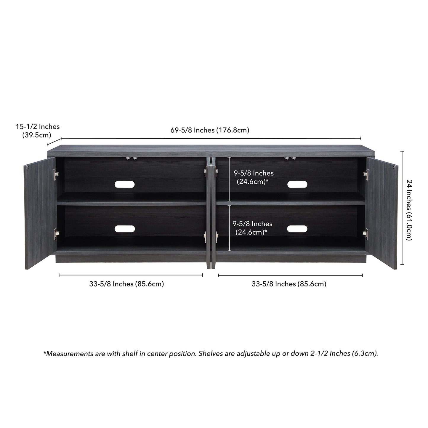 Hanson Rectangular TV Stand for TV's up to 75
