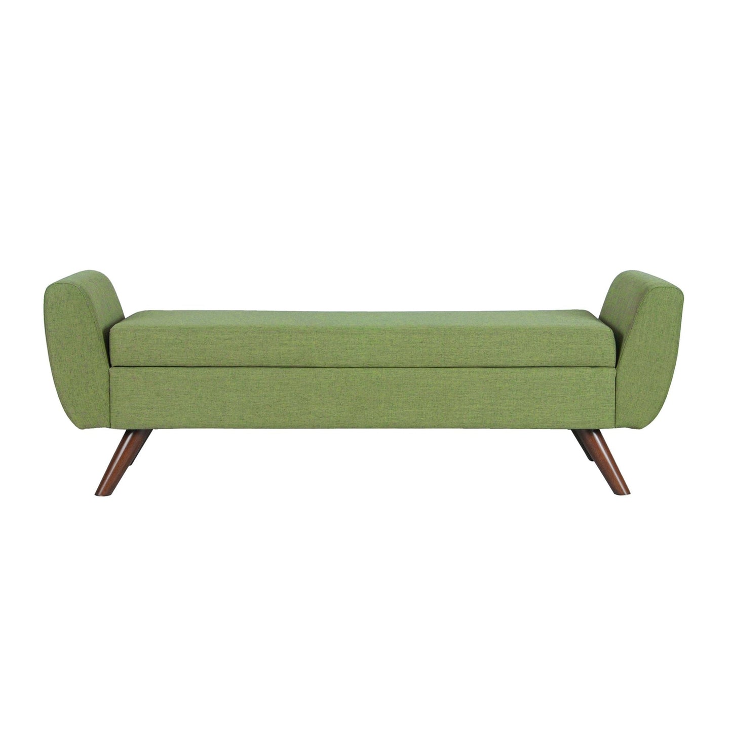 HomePop Modern Sherpa Storage Bench with Wood Legs