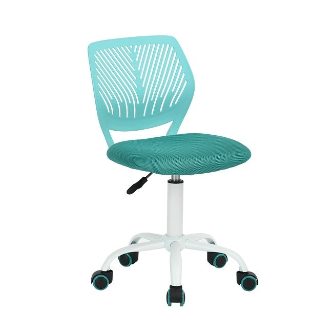 HomyLin Armless Swivel Kids Desk Chair with Mesh Padded Seating