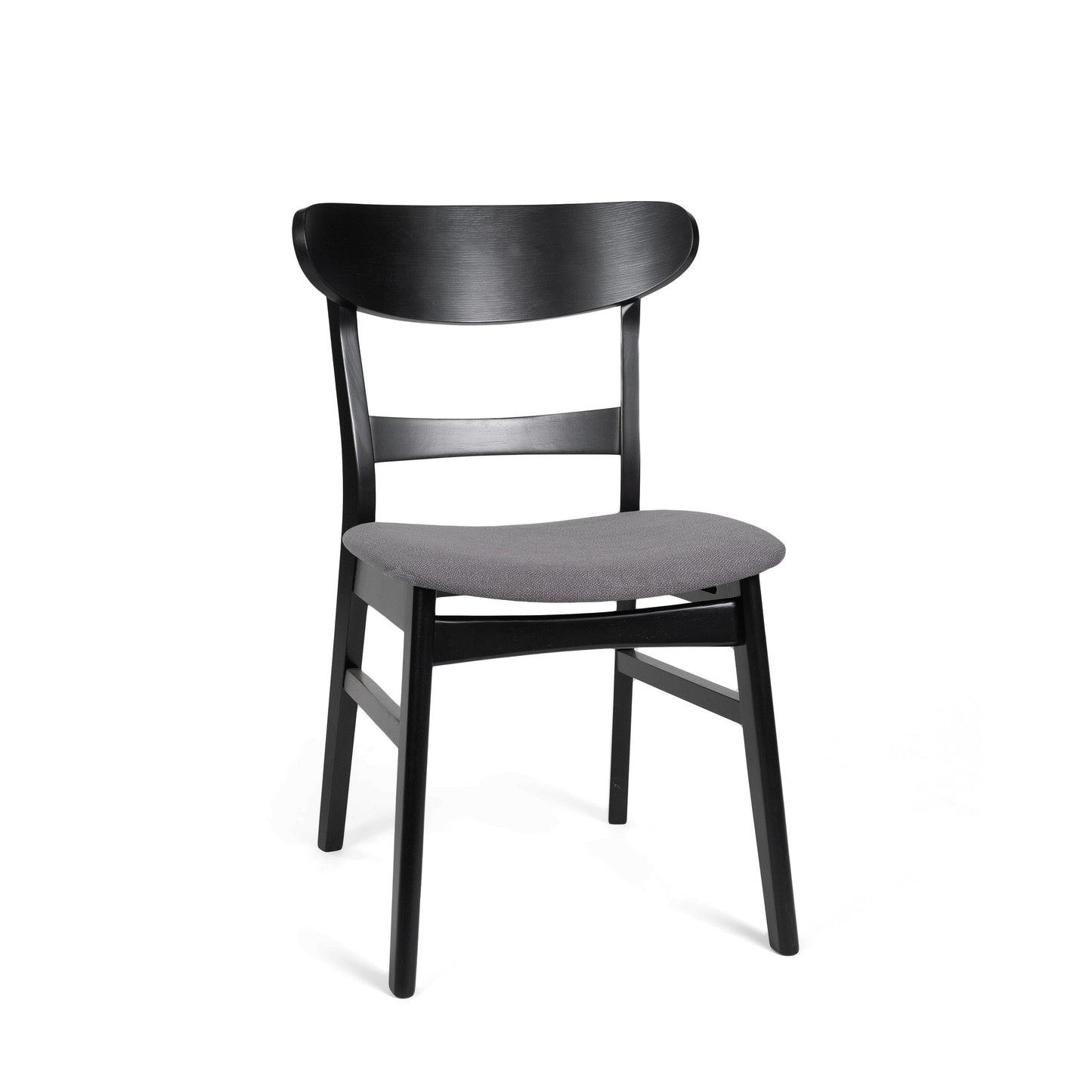 Abrielle Mid-Century Modern Upholstered Rubberwood Dining Chair (Set of 2) by Christopher Knight Home