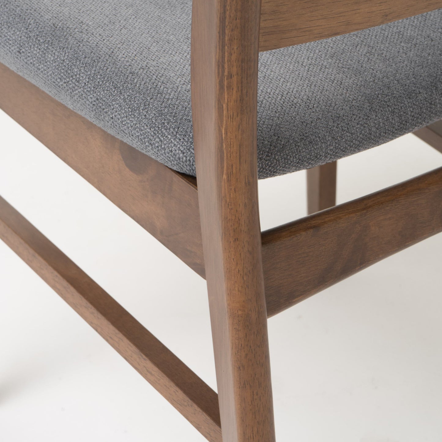 Abrielle Mid-Century Modern Upholstered Rubberwood Dining Chair (Set of 2) by Christopher Knight Home