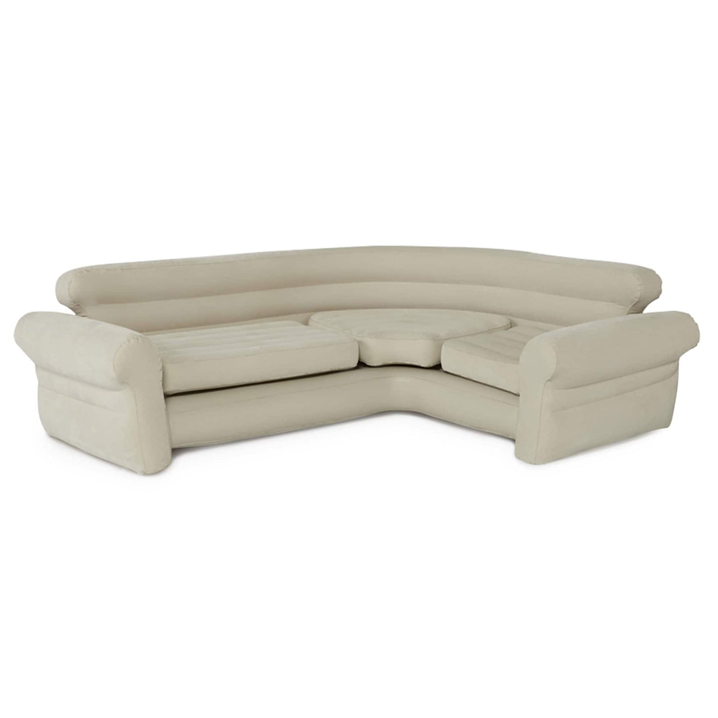 Canapé d'angle gonflable Intex, beige