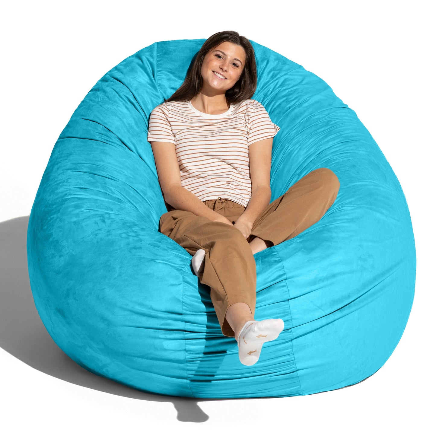 Jaxx 6 Foot Cocoon - 2-in-1 Giant Bean Bag Chair for Adults & Convertible Bean Bag Bed