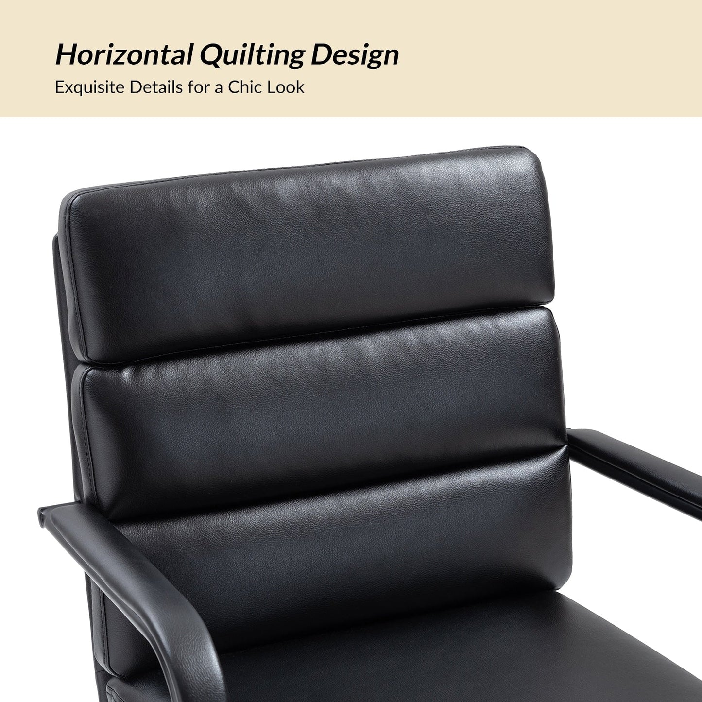 Joseph Modern Task Faux Leather Chair with Tilt Lock and Center Tilt by HULALA HOME