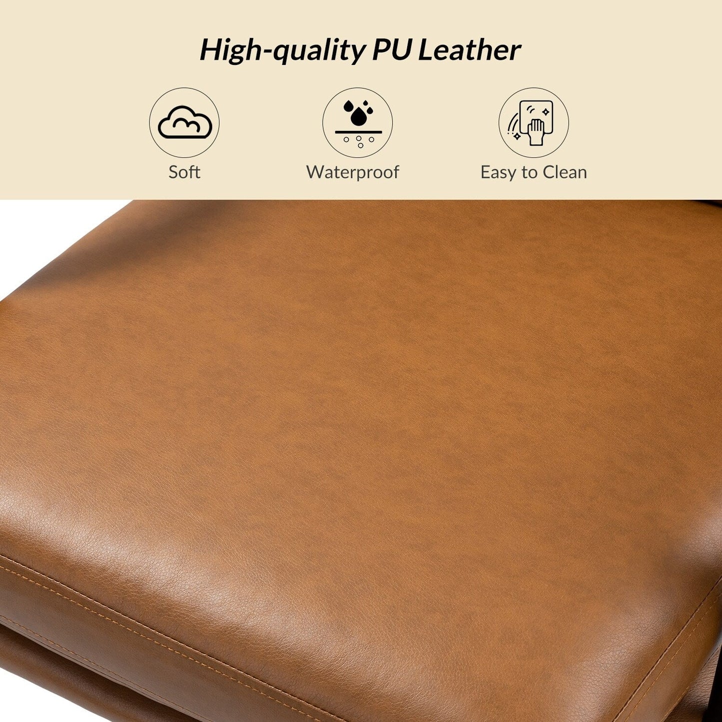 Joseph Modern Task Faux Leather Chair with Tilt Lock and Center Tilt by HULALA HOME