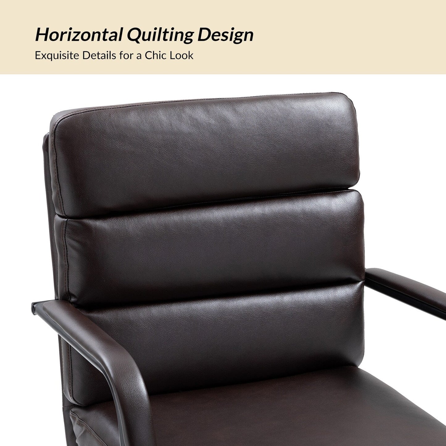 Joseph Modern Task Faux Leather Chair with Tilt Lock and Center Tilt by HULALA HOME