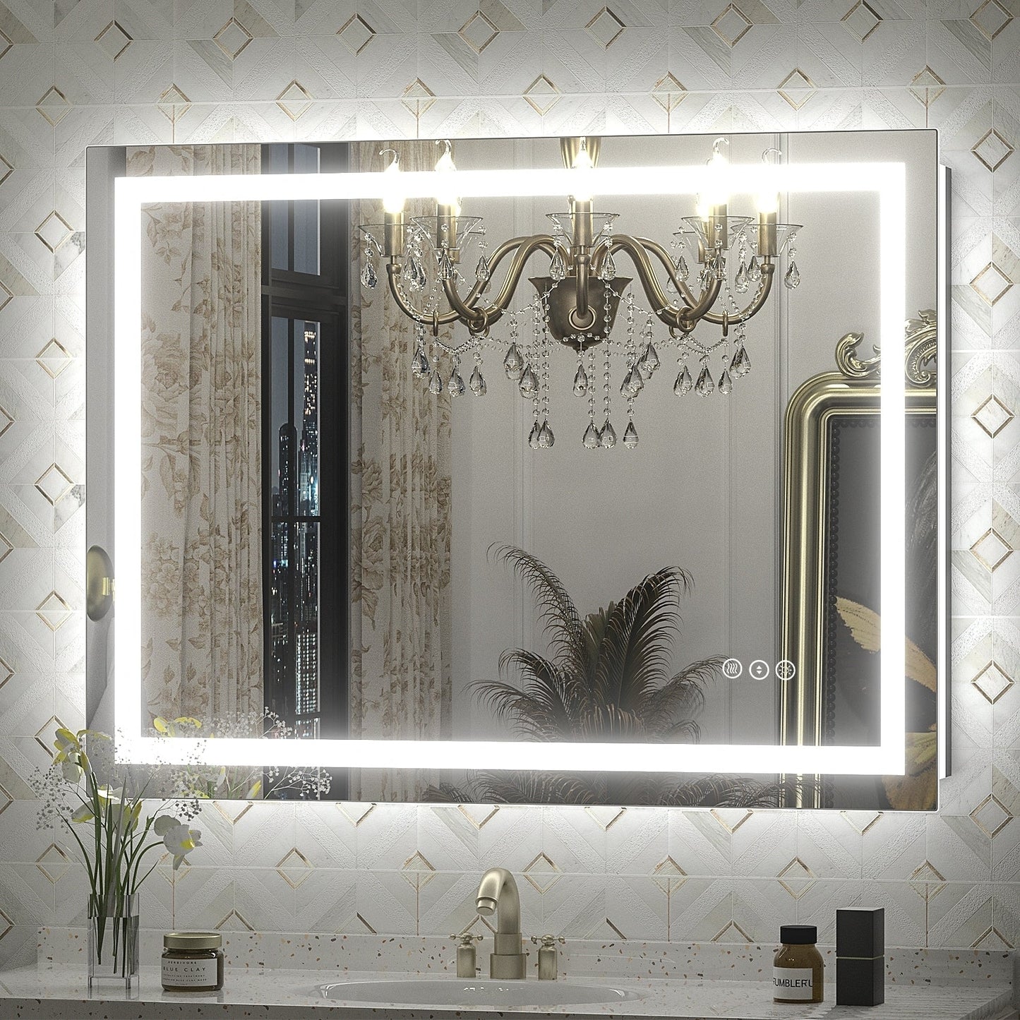 KIOTEE Super Bright Anti-fog LED Bathroom Mirror with Backlit and Front Lighting 3-Year Warranty