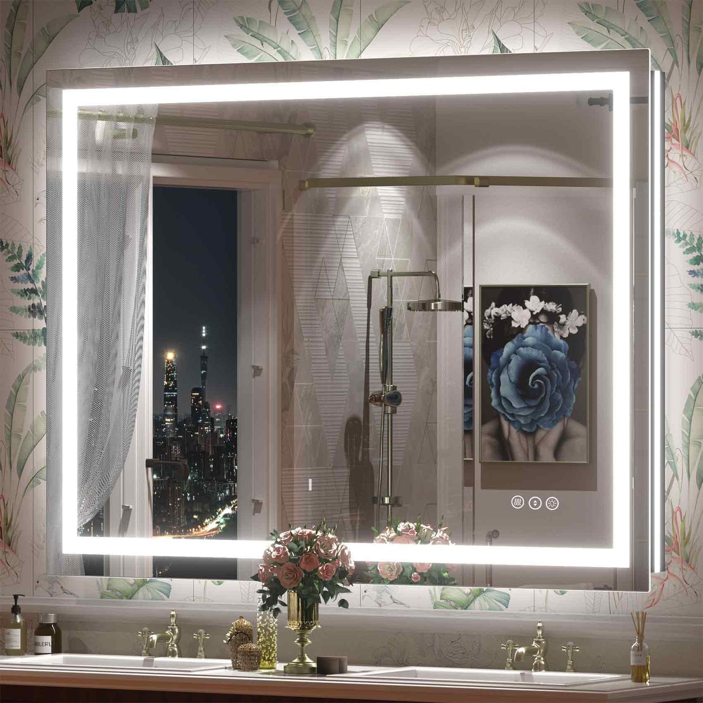 KIOTEE Super Bright Anti-fog LED Bathroom Mirror with Backlit and Front Lighting 3-Year Warranty