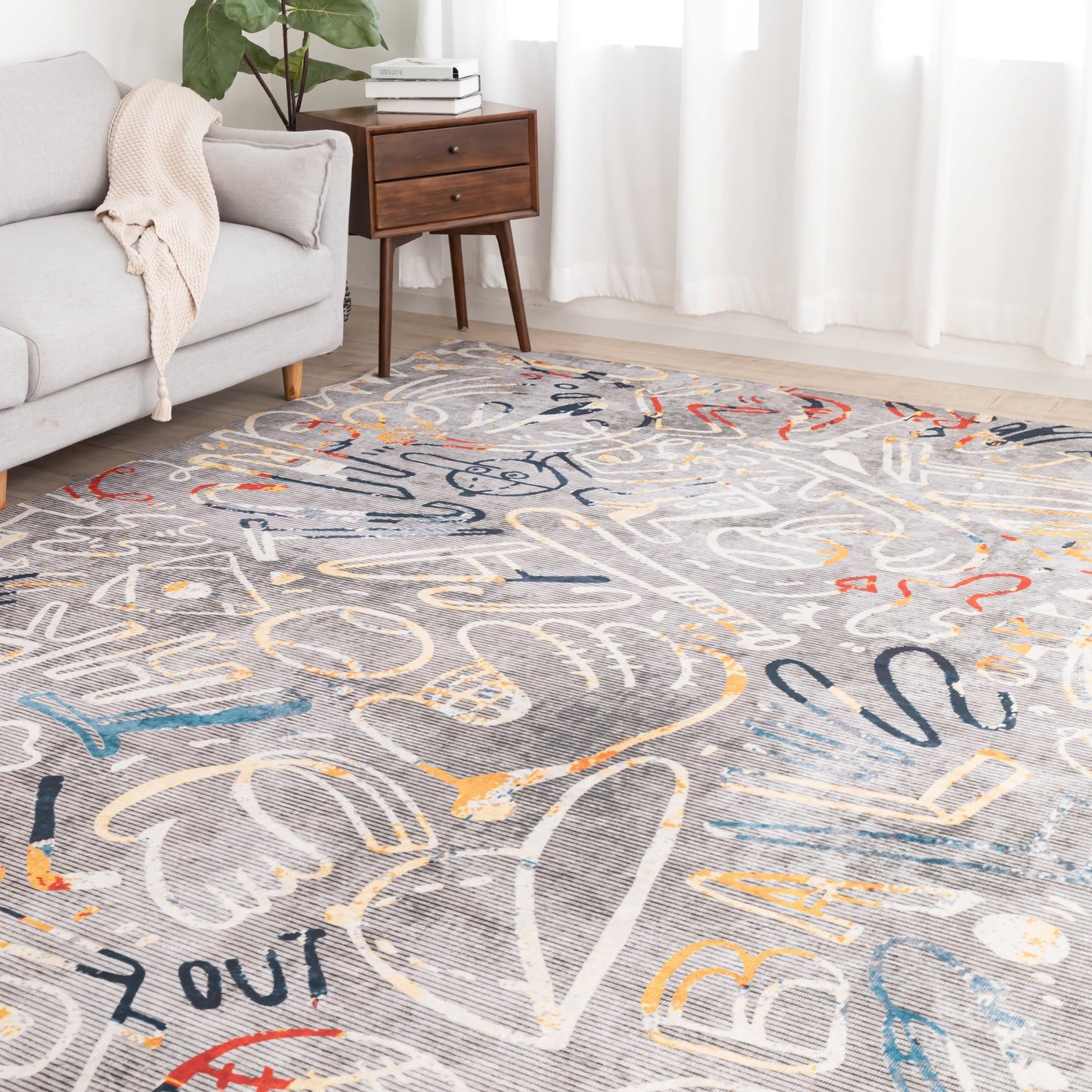 Katie Merz SPORTSGLYPHS Baseball Area Rug