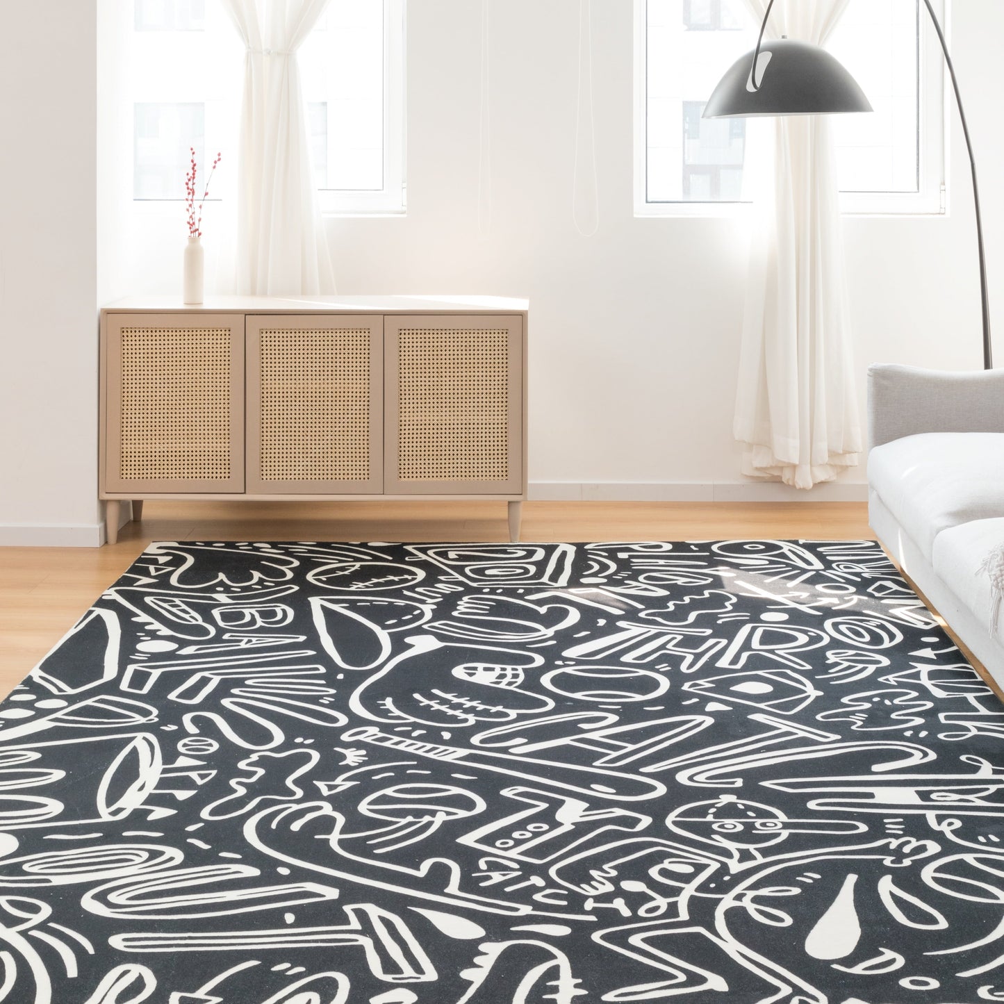 Katie Merz SPORTSGLYPHS Baseball Area Rug