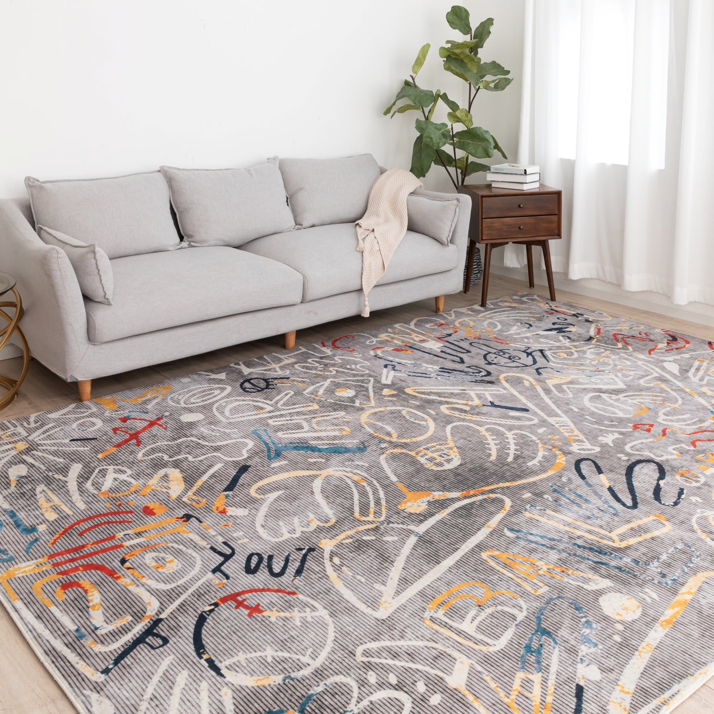 Katie Merz SPORTSGLYPHS Baseball Area Rug