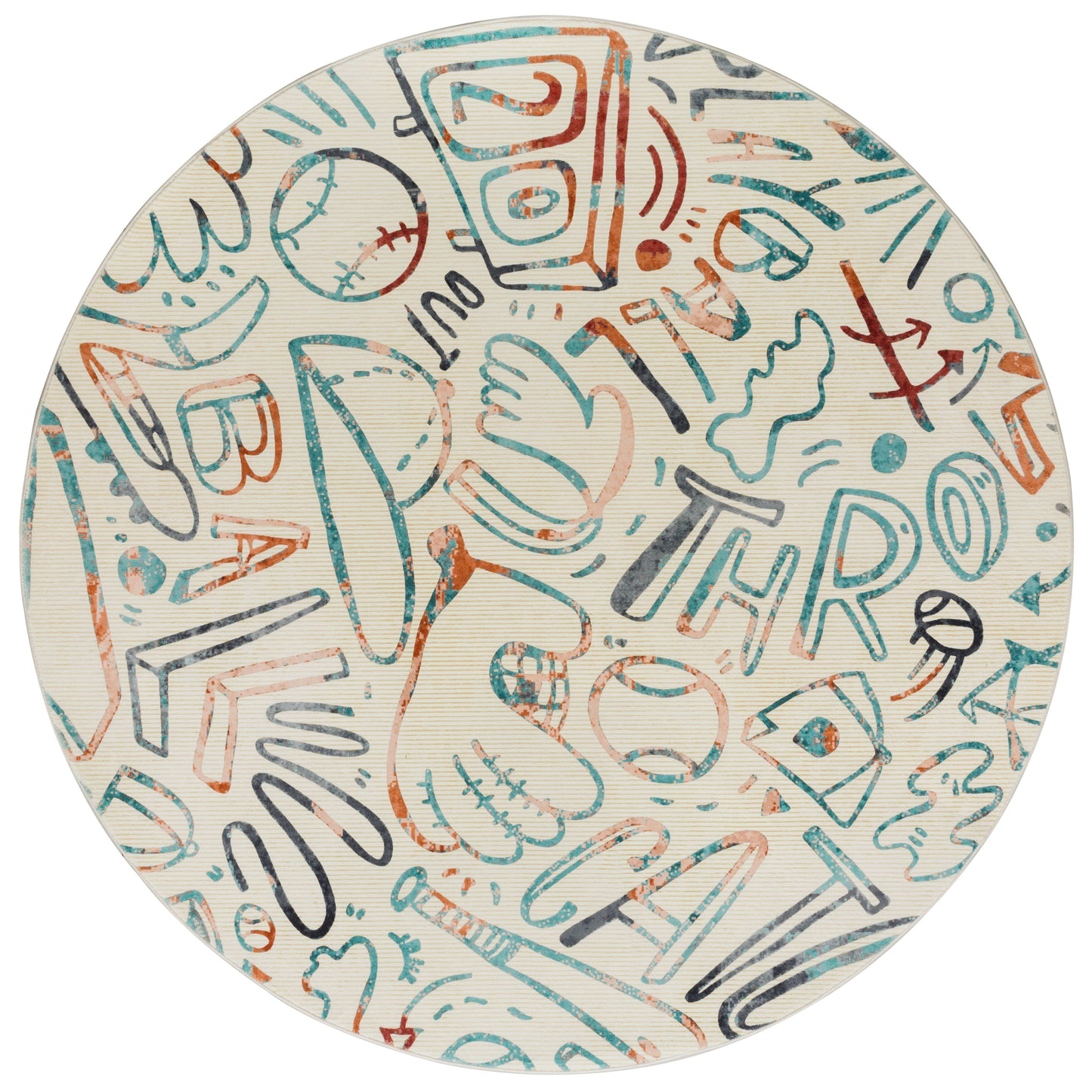 Katie Merz SPORTSGLYPHS Baseball Area Rug