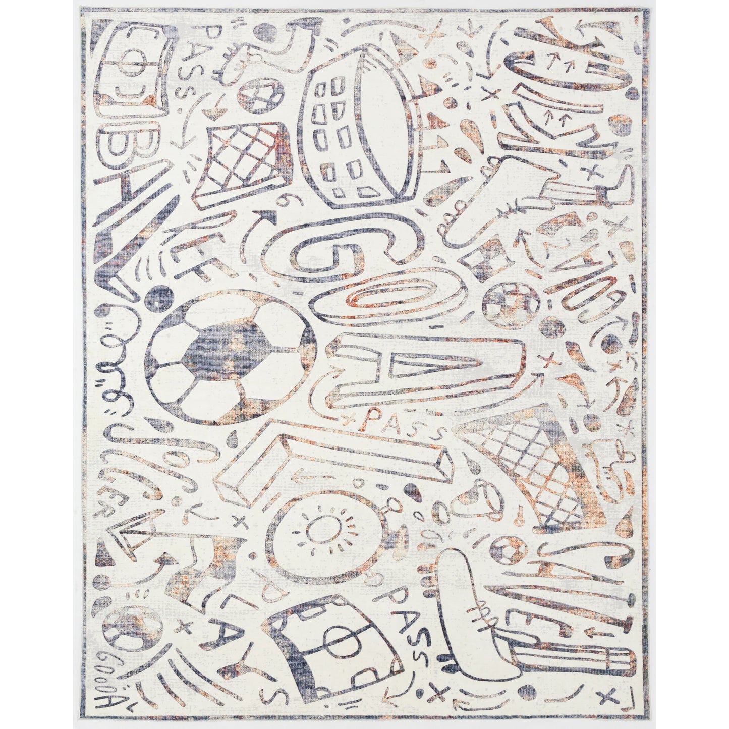 Katie Merz SPORTSGLYPHS Soccer Area Rug