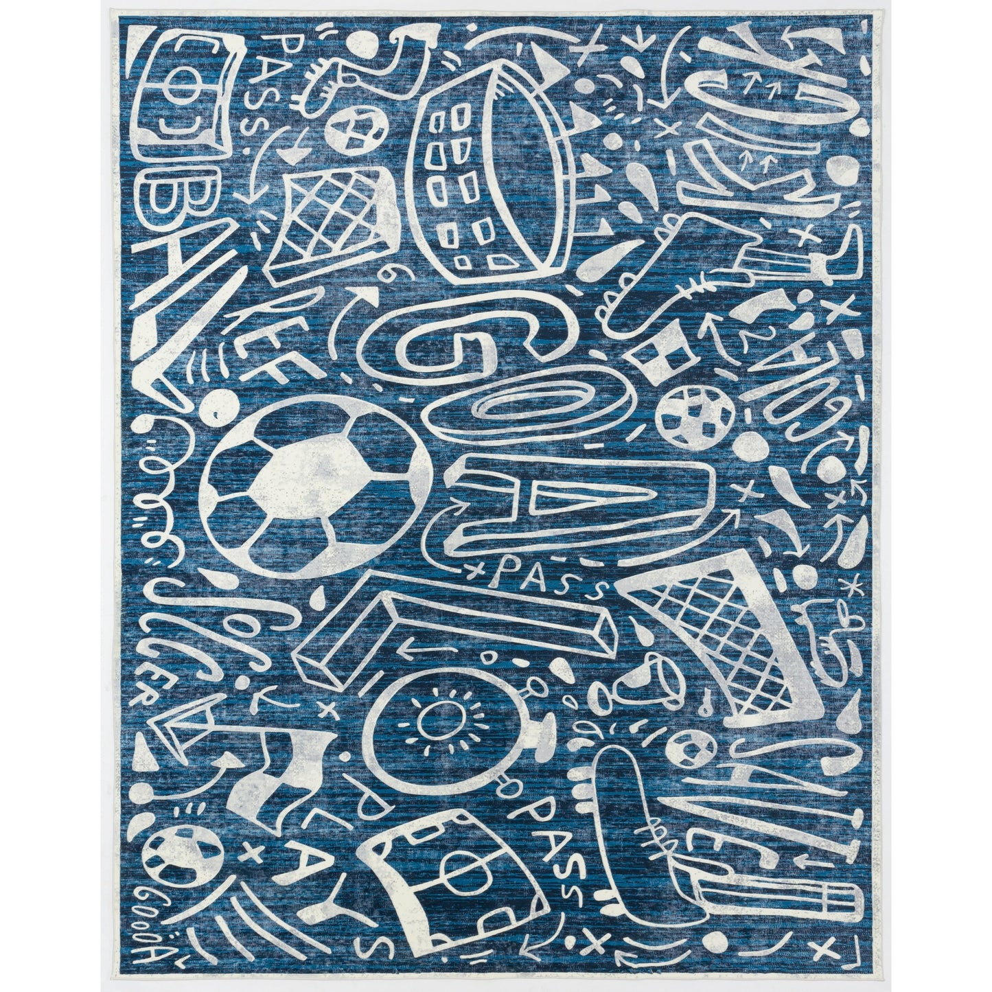 Katie Merz SPORTSGLYPHS Soccer Area Rug