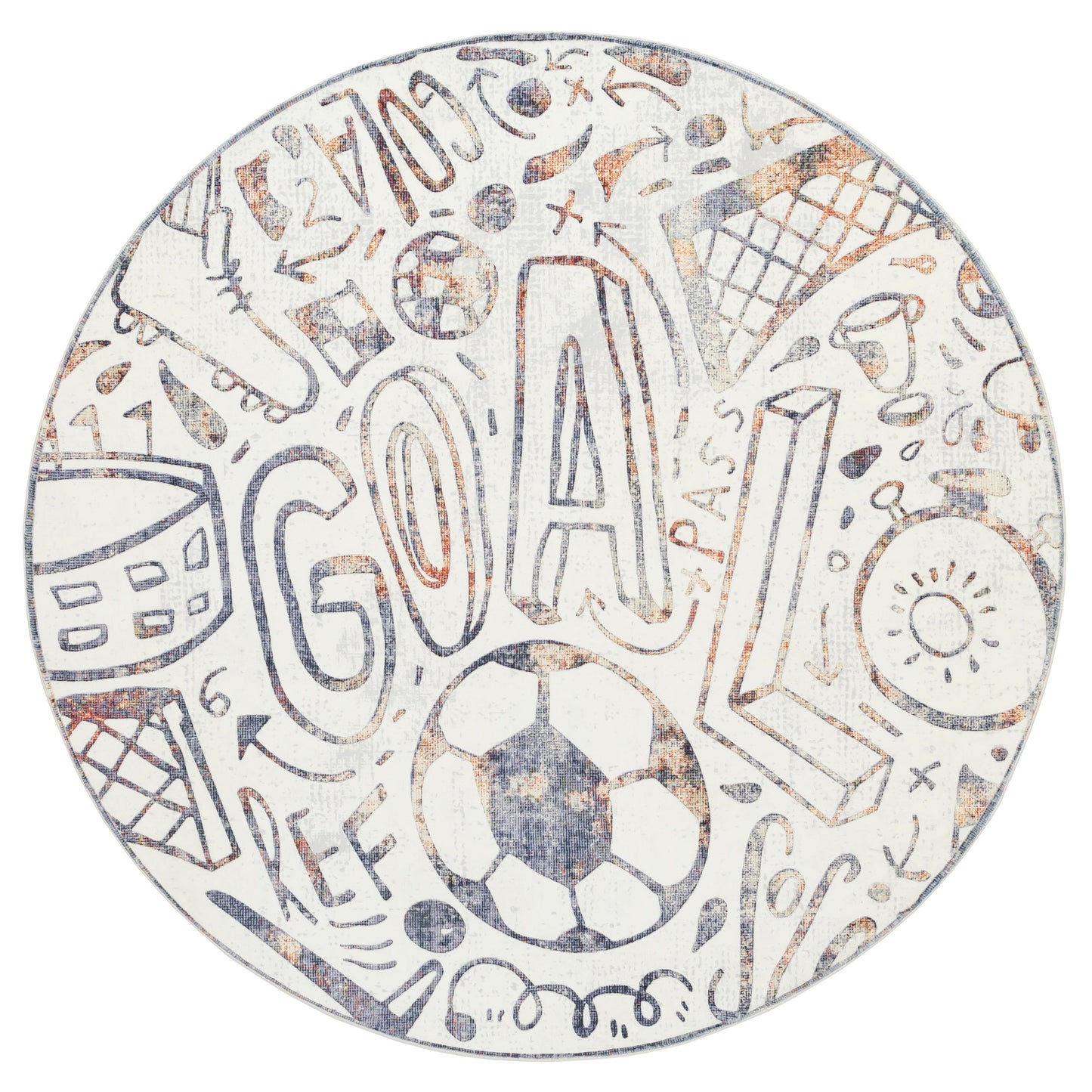 Katie Merz SPORTSGLYPHS Soccer Area Rug