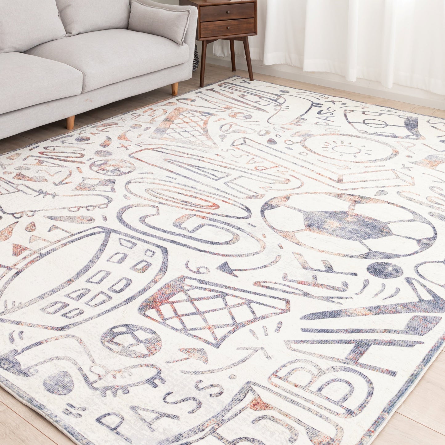 Katie Merz SPORTSGLYPHS Soccer Area Rug