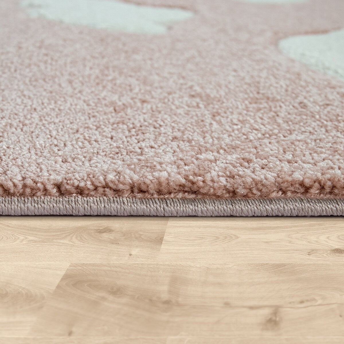 Kids Rug with Clouds in Pastel Colors for Children's Room or Nursery