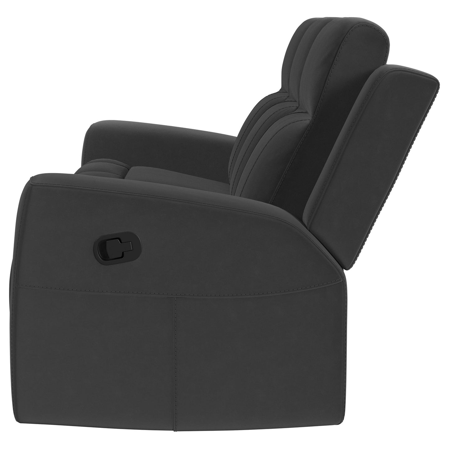 Canapé inclinable manuel Krio, 80 pouces, similicuir gris anthracite moderne