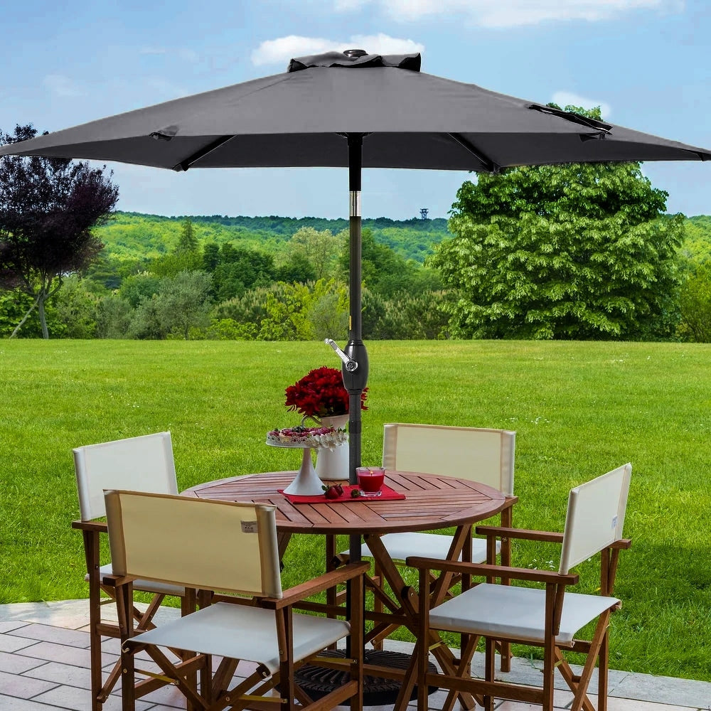 LIVOOSUN 7.5ft Steel Patio Market Umbrella Tilt System