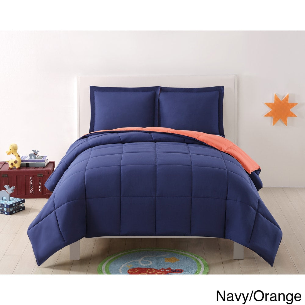 My World Solid Reversible 3-piece Comforter Set