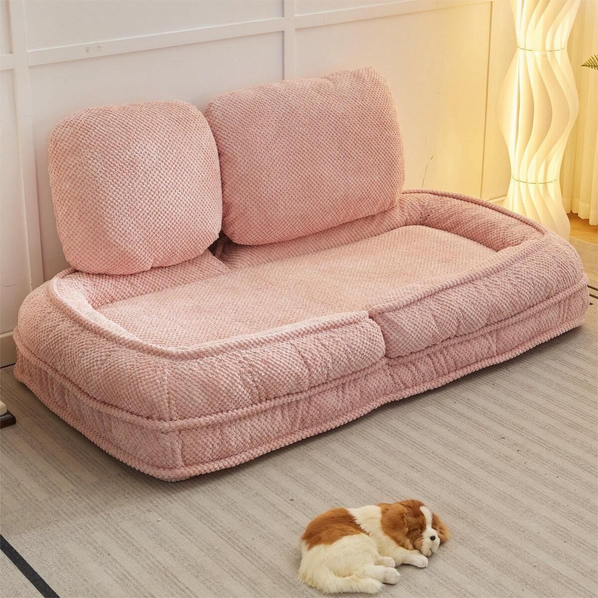 Canapé paresseux, 5 positions réglables, assis, couché, plié, convient pour une chambre ou un salon