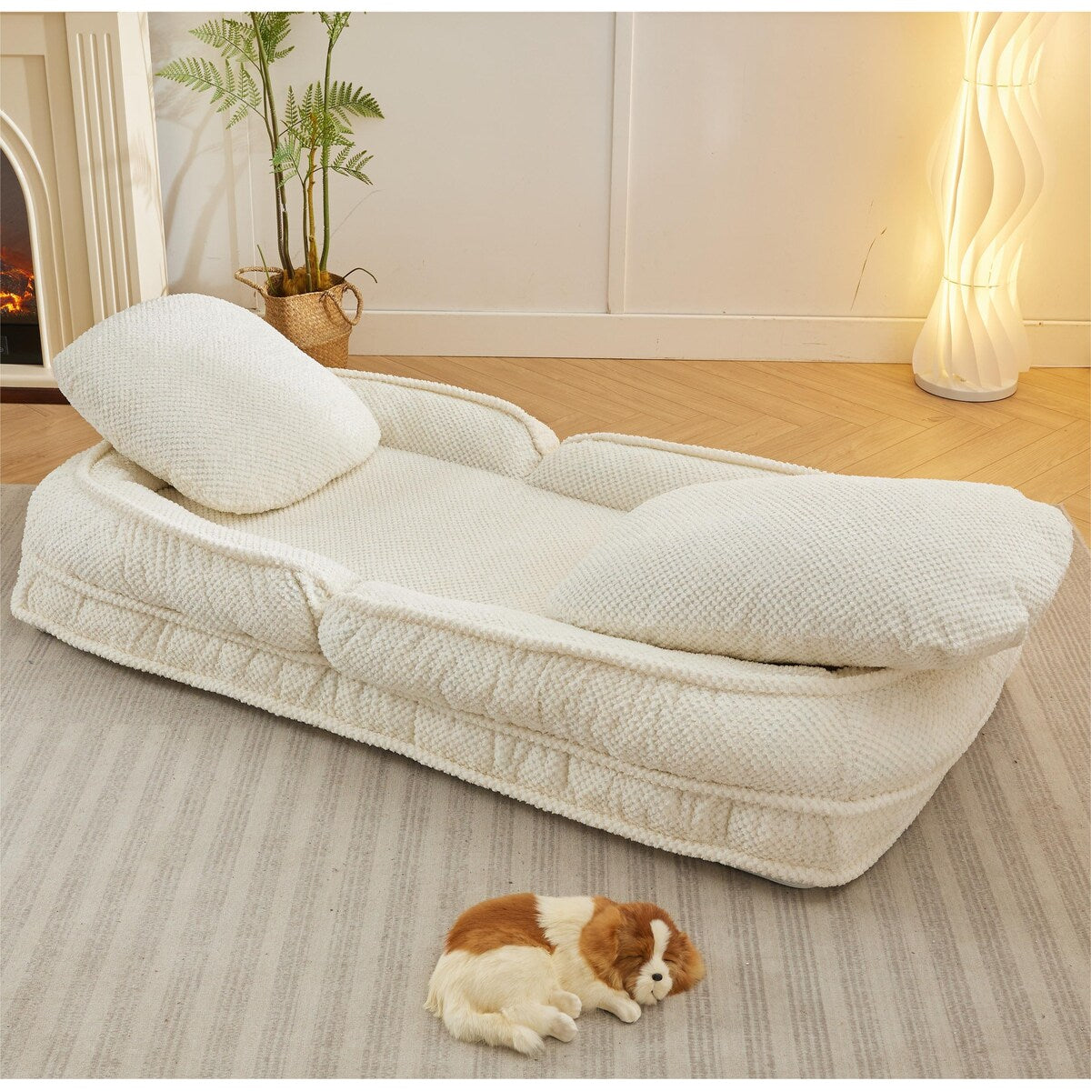 Canapé paresseux, 5 positions réglables, assis, couché, plié, convient pour une chambre ou un salon