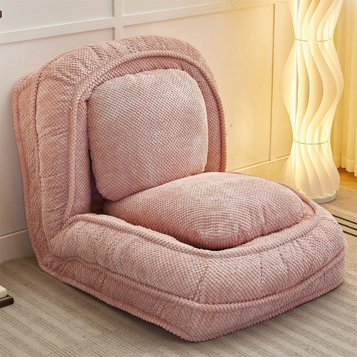 Canapé paresseux, 5 positions réglables, assis, couché, plié, convient pour une chambre ou un salon