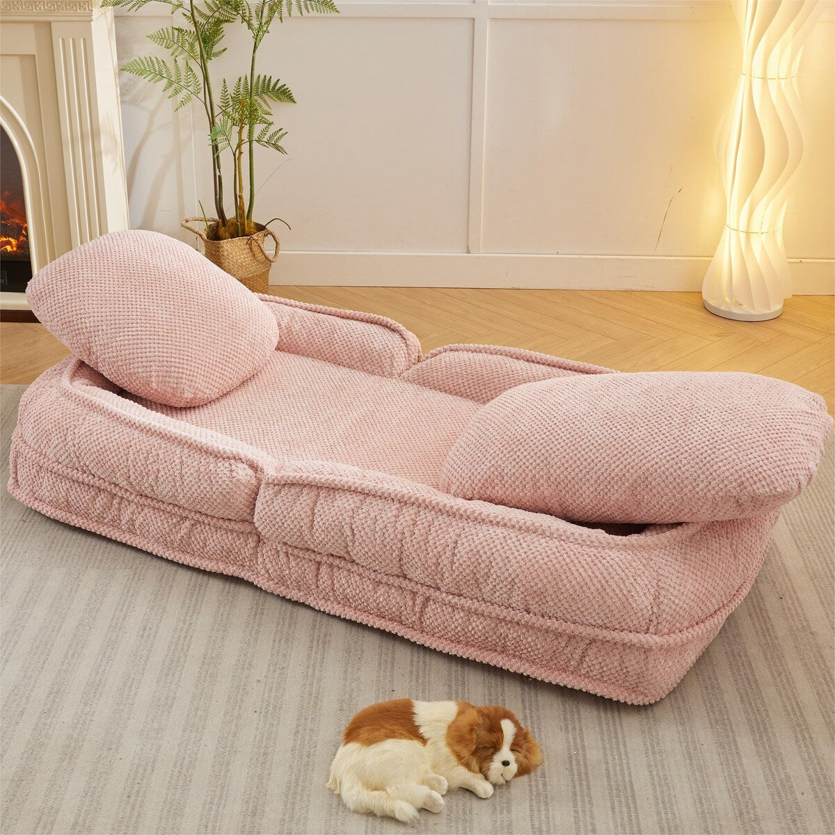 Canapé paresseux, 5 positions réglables, assis, couché, plié, convient pour une chambre ou un salon