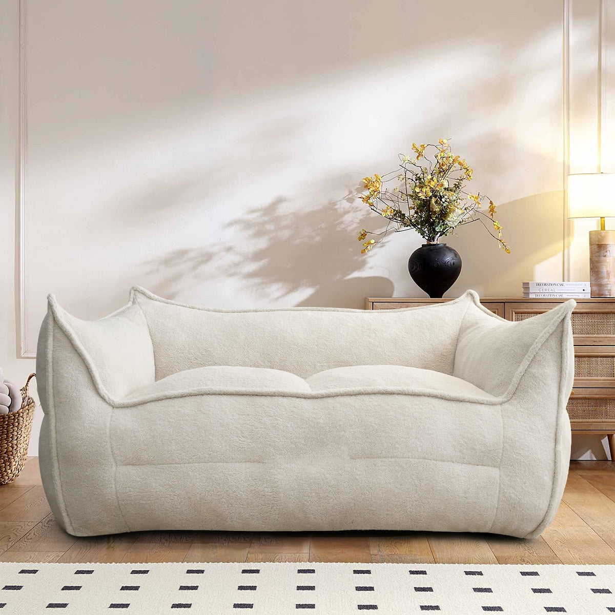 Canapé paresseux en forme de pouf avec mousse à mémoire de forme