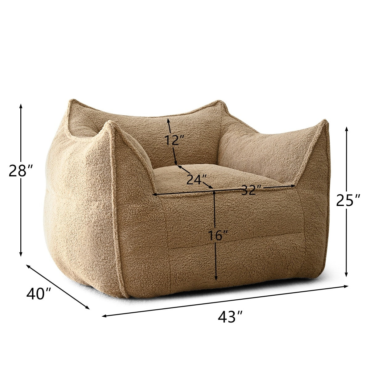 Canapé paresseux Canapé de salon Canapé pouf Fauteuil