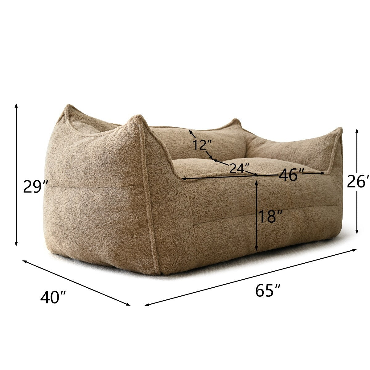 Canapé paresseux Canapé de salon Canapé pouf Fauteuil
