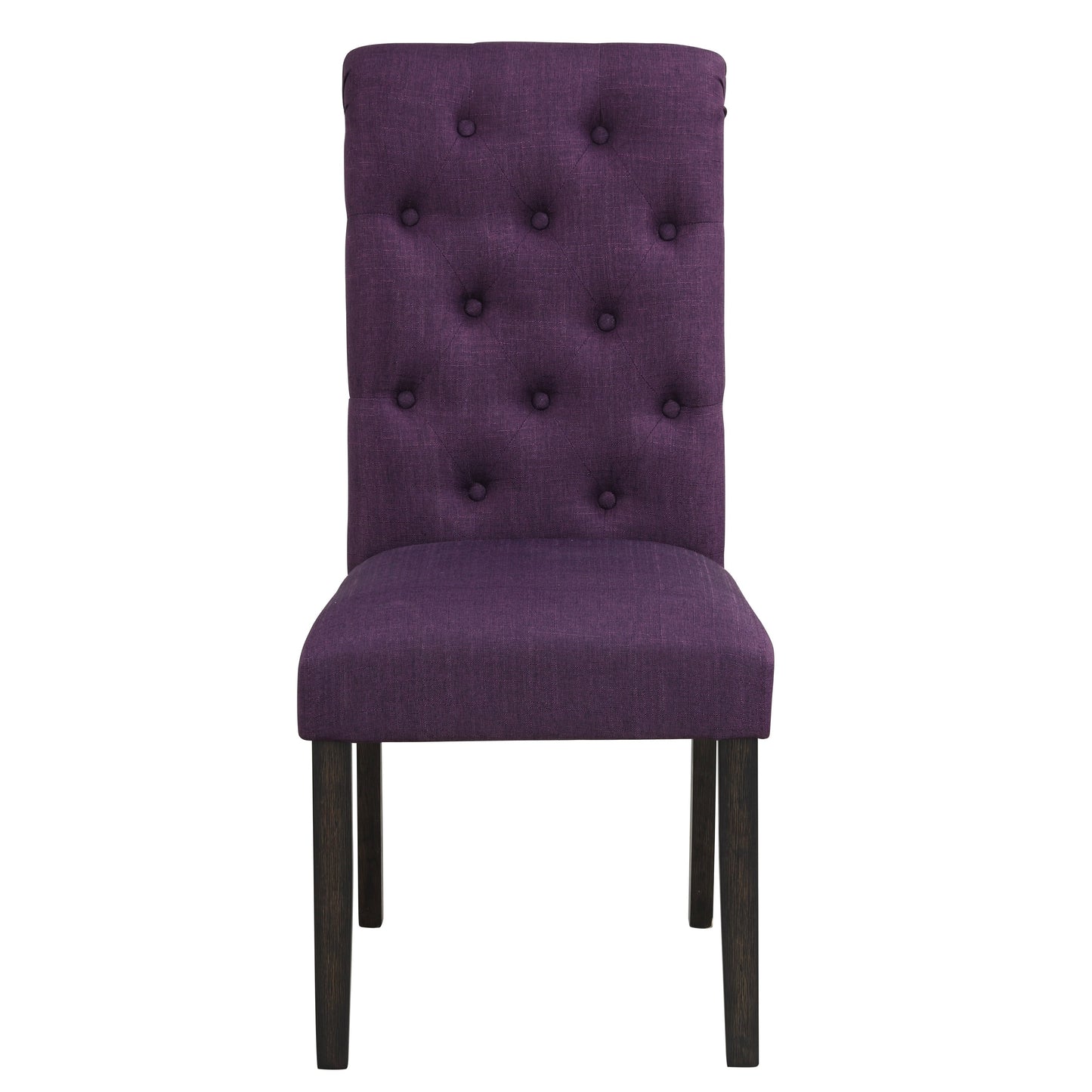 Roundhill Furniture Leviton Solid Wood Tufted Dining Chair (Set of 2)