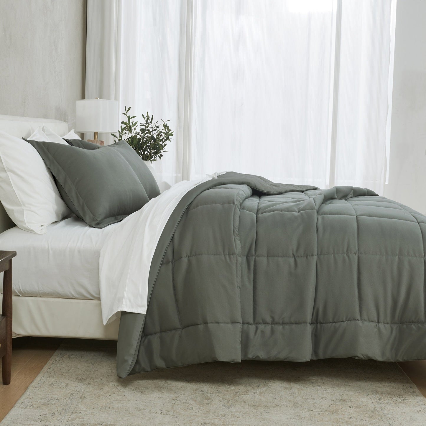 Linery & Co. All Season Down Alternative Reversible Comforter Set