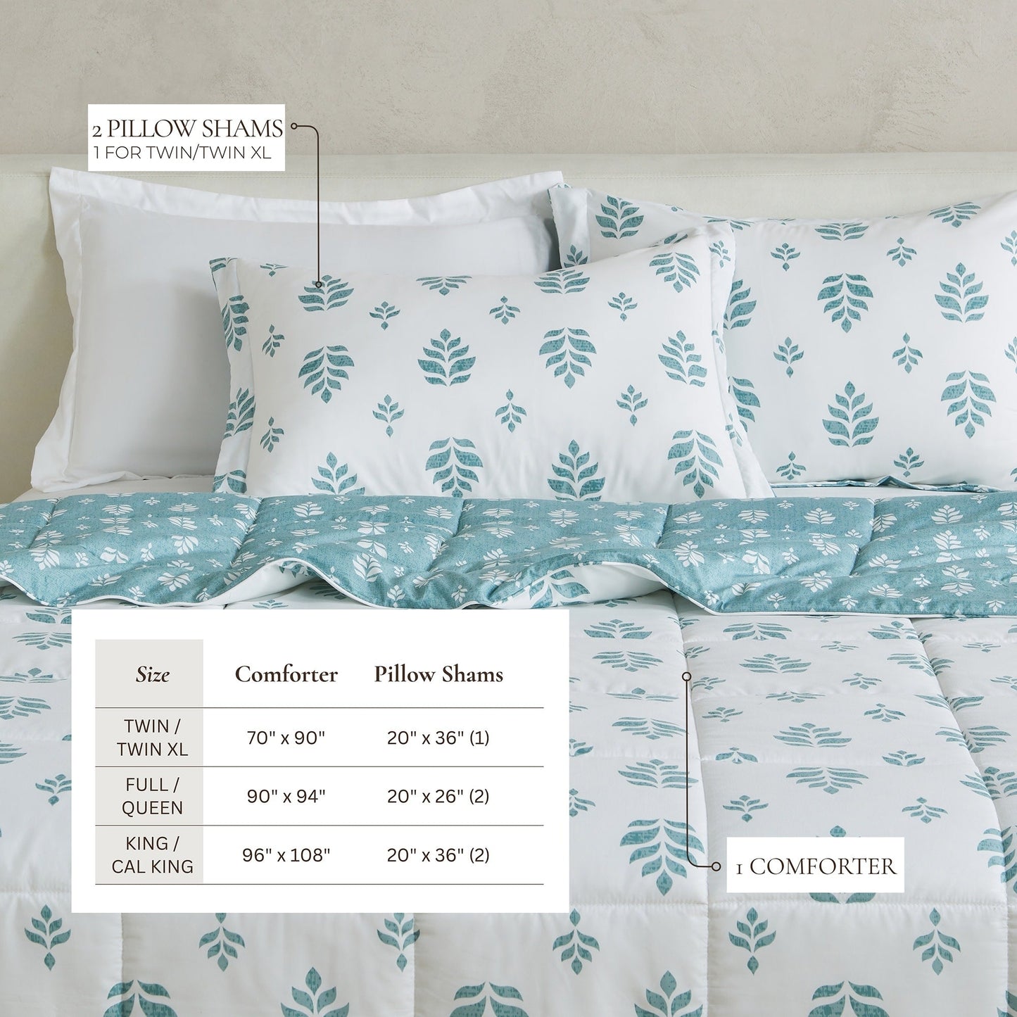 Linery & Co. All Season Down Alternative Reversible Comforter Set