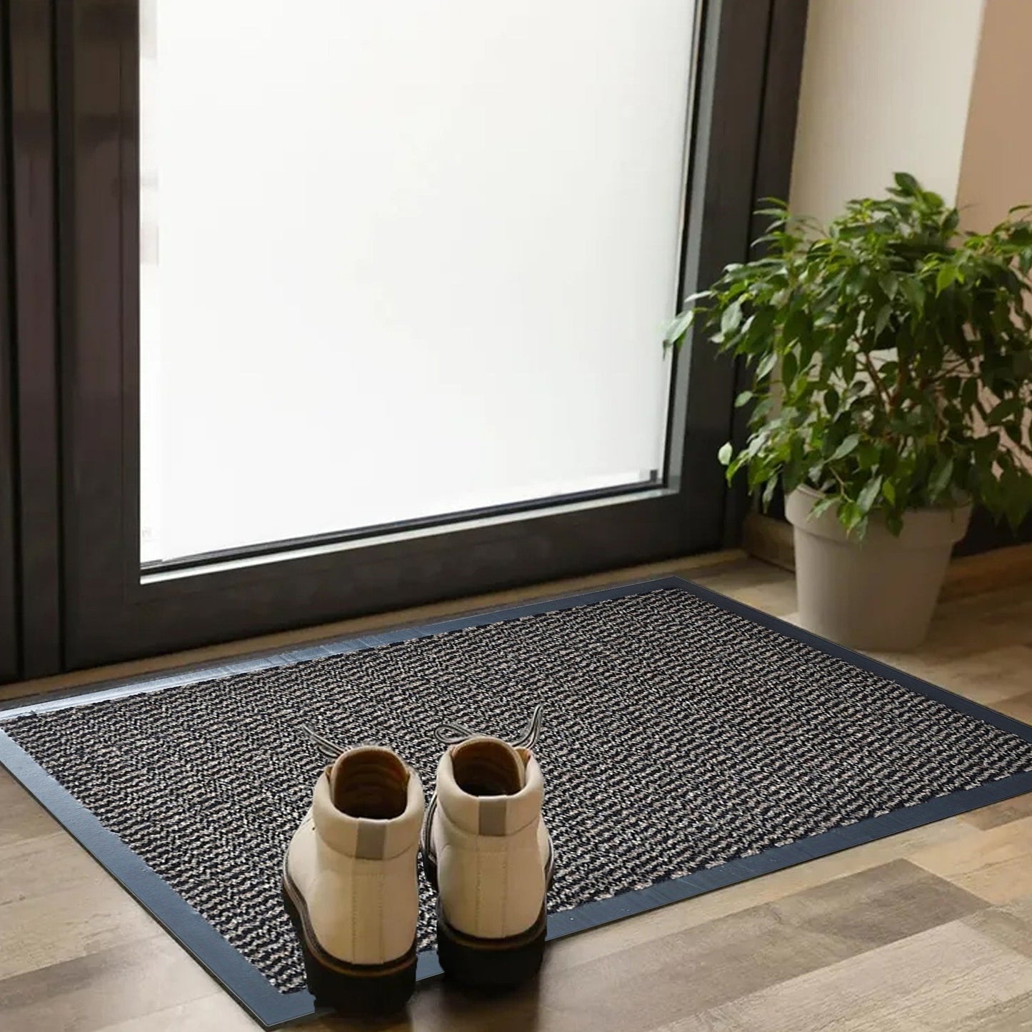 Lisa Heavy-Duty Non-Slip Rubber Door Mat for High Traffic Areas