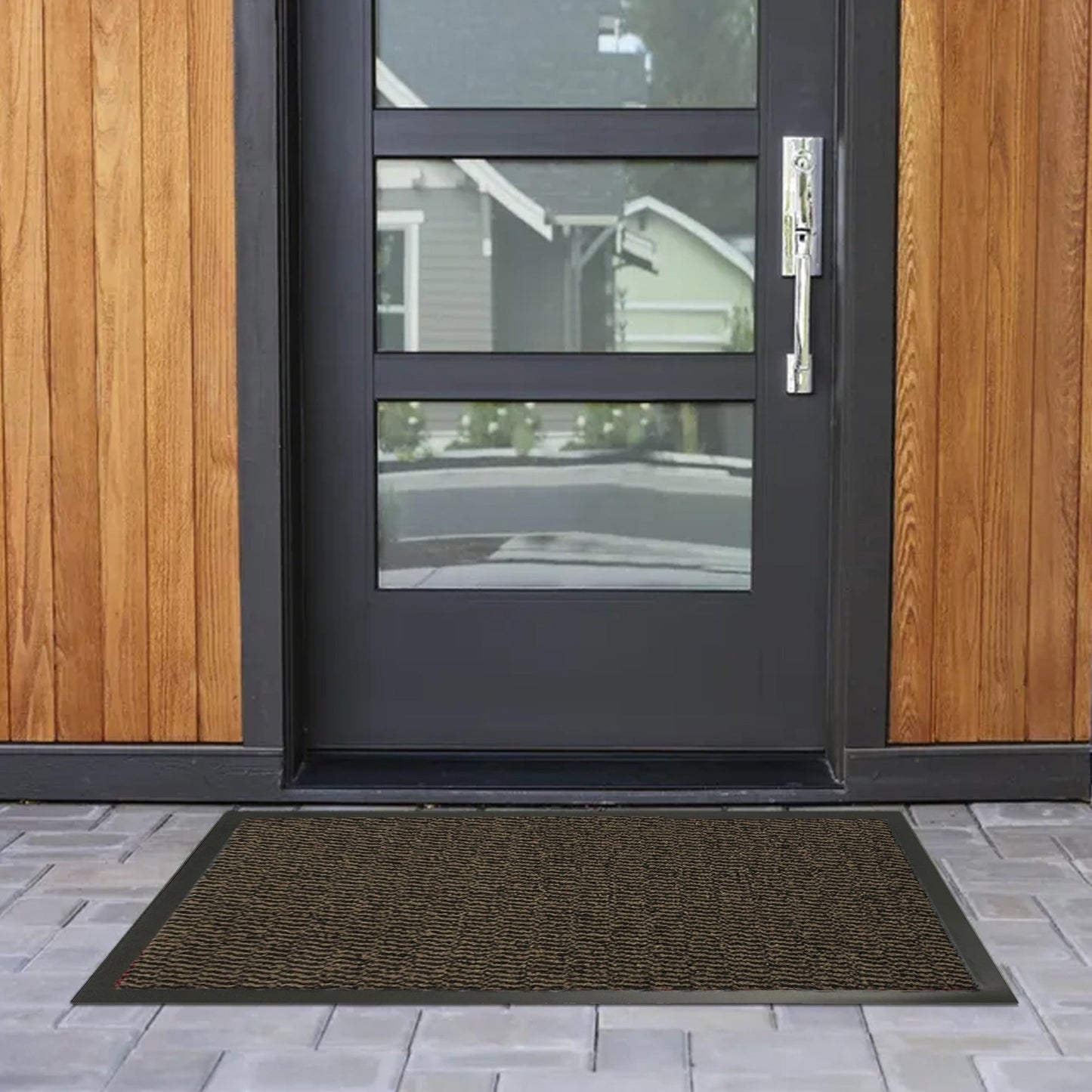 Lisa Heavy-Duty Non-Slip Rubber Door Mat for High Traffic Areas