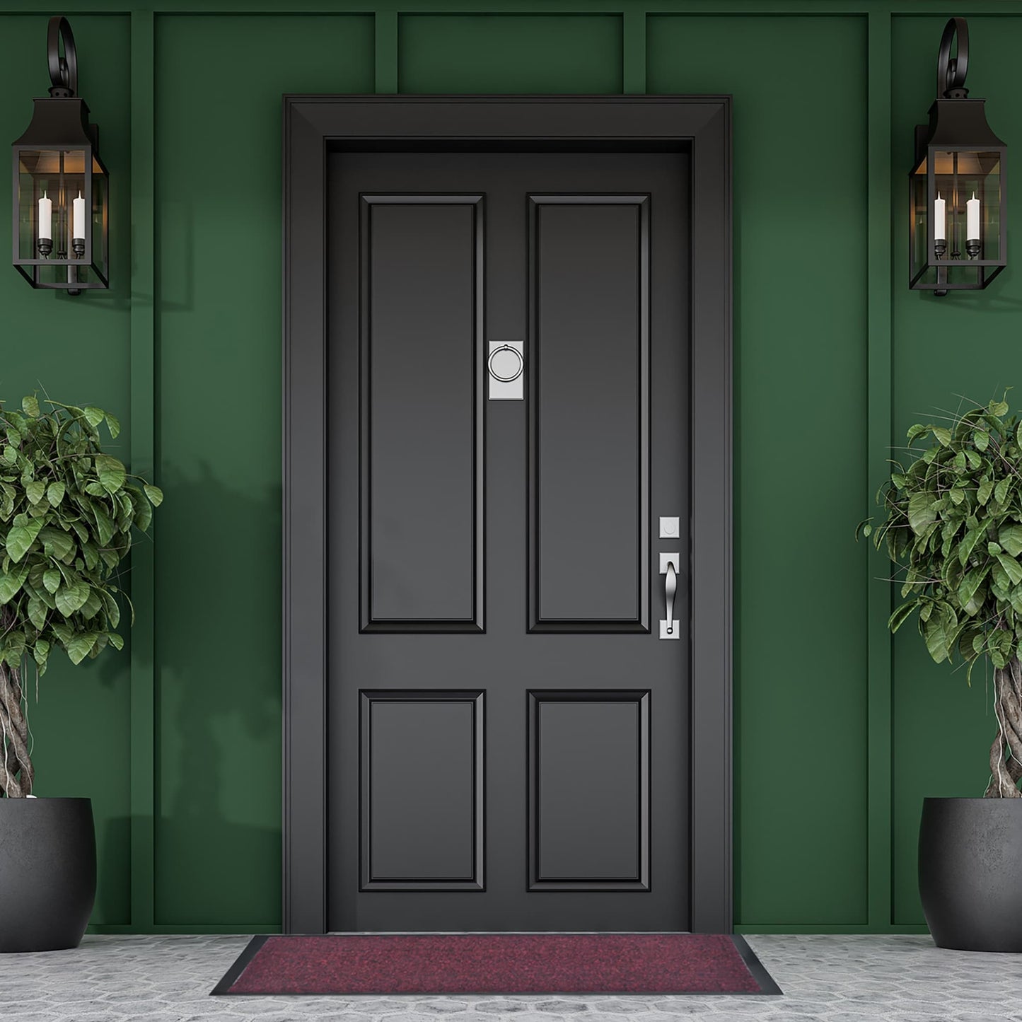 Lisa Heavy-Duty Non-Slip Rubber Door Mat for High Traffic Areas