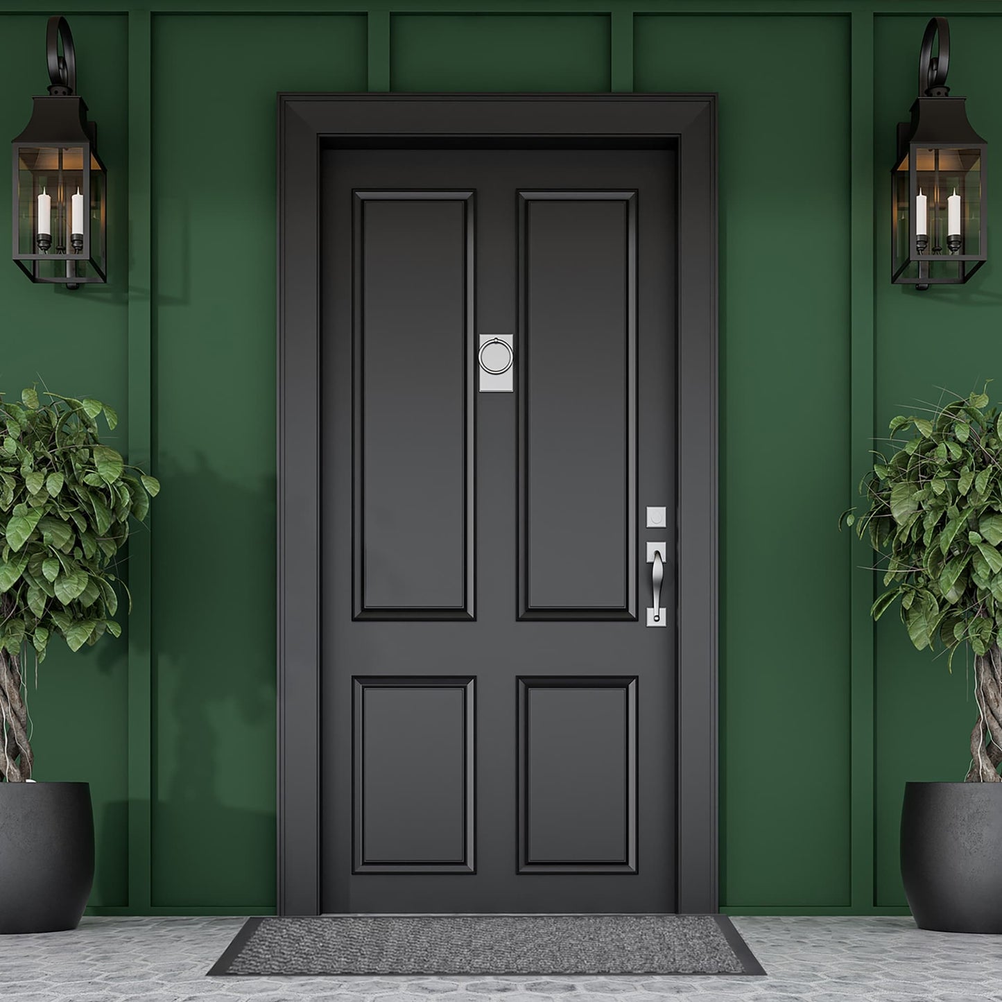 Lisa Heavy-Duty Non-Slip Rubber Door Mat for High Traffic Areas