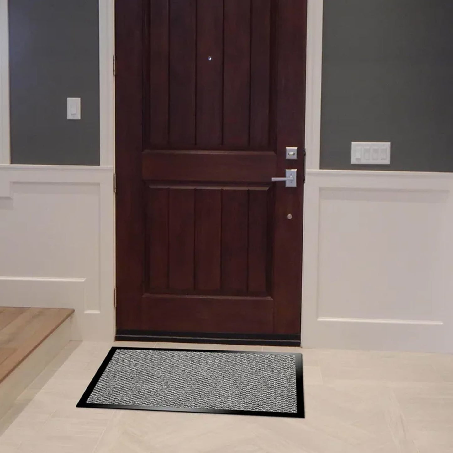 Lisa Heavy-Duty Non-Slip Rubber Door Mat for High Traffic Areas