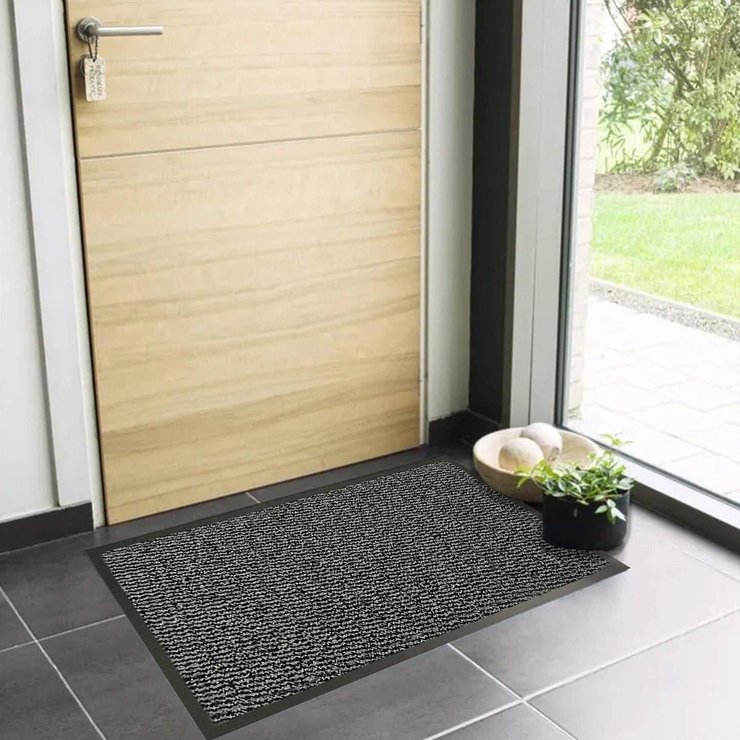 Lisa Heavy-Duty Non-Slip Rubber Door Mat for High Traffic Areas