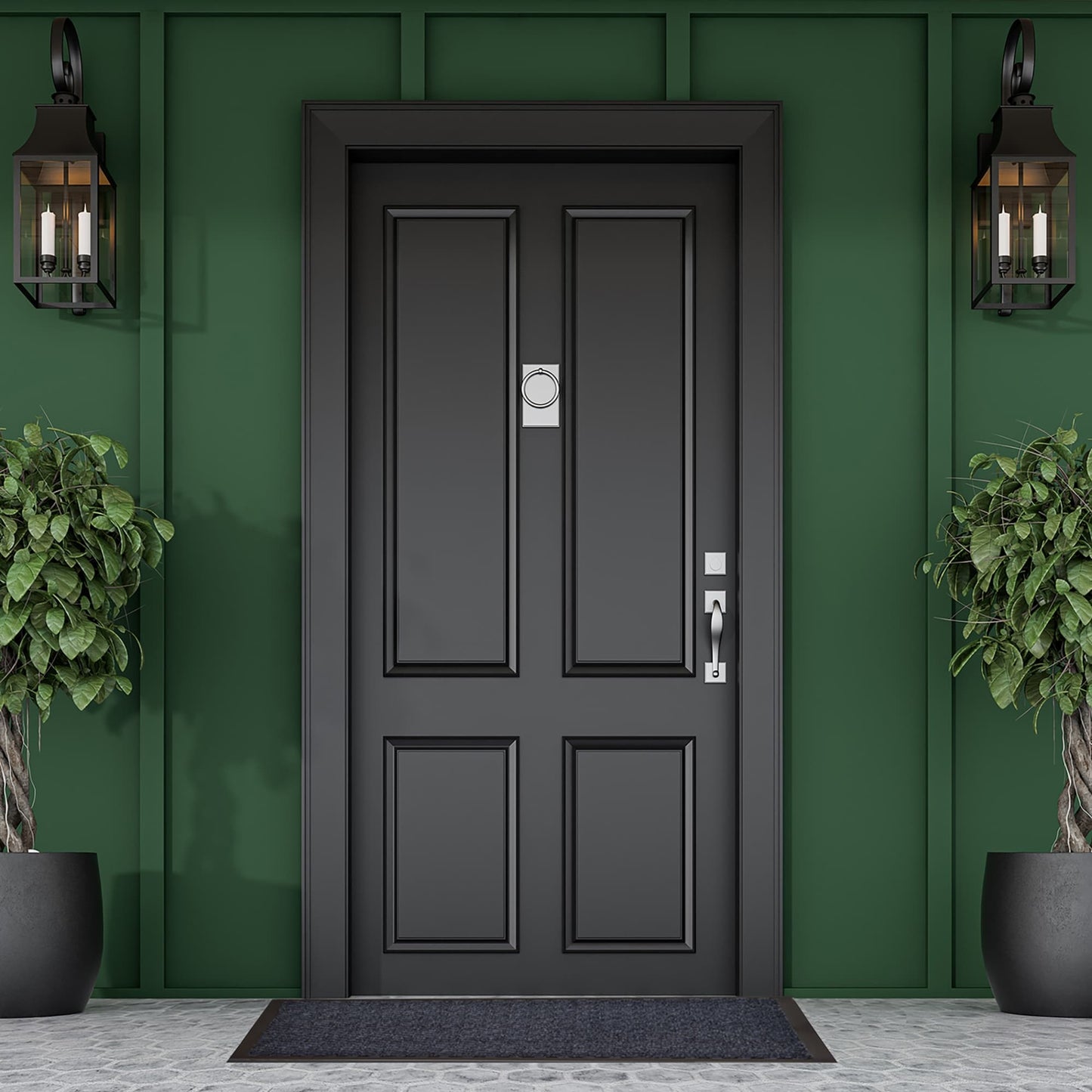Lisa Heavy-Duty Non-Slip Rubber Door Mat for High Traffic Areas