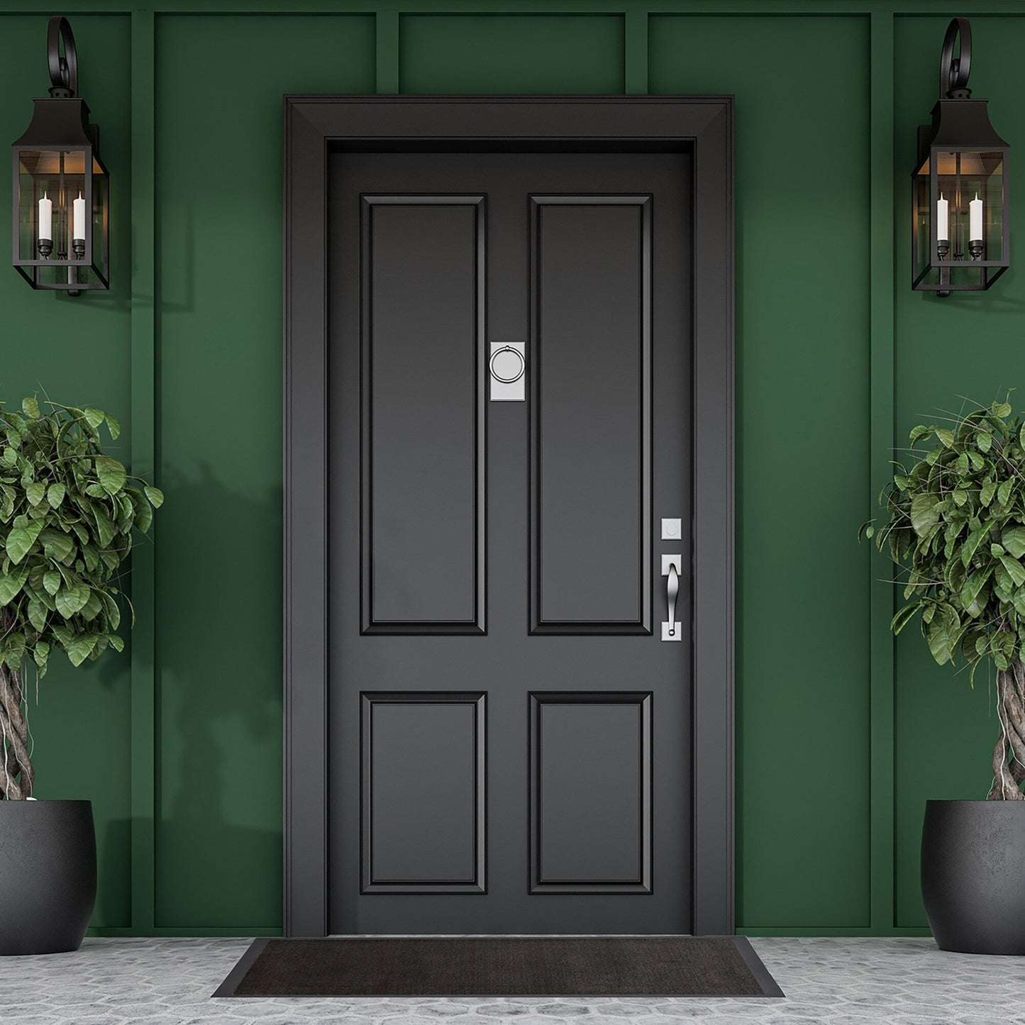 Lisa Heavy-Duty Non-Slip Rubber Door Mat for High Traffic Areas