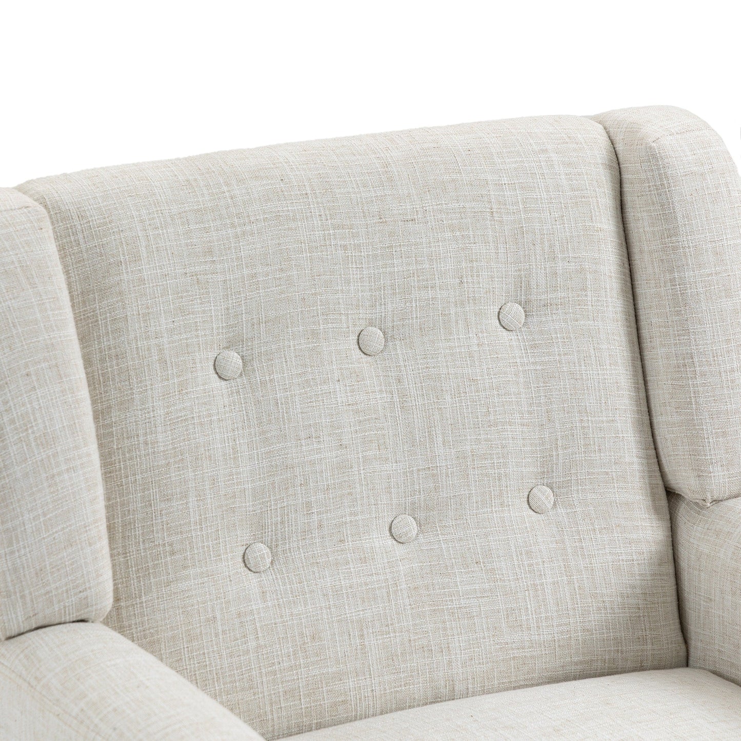 Cotton/ Linen Look Fabric Modern Accent Chair Armchair